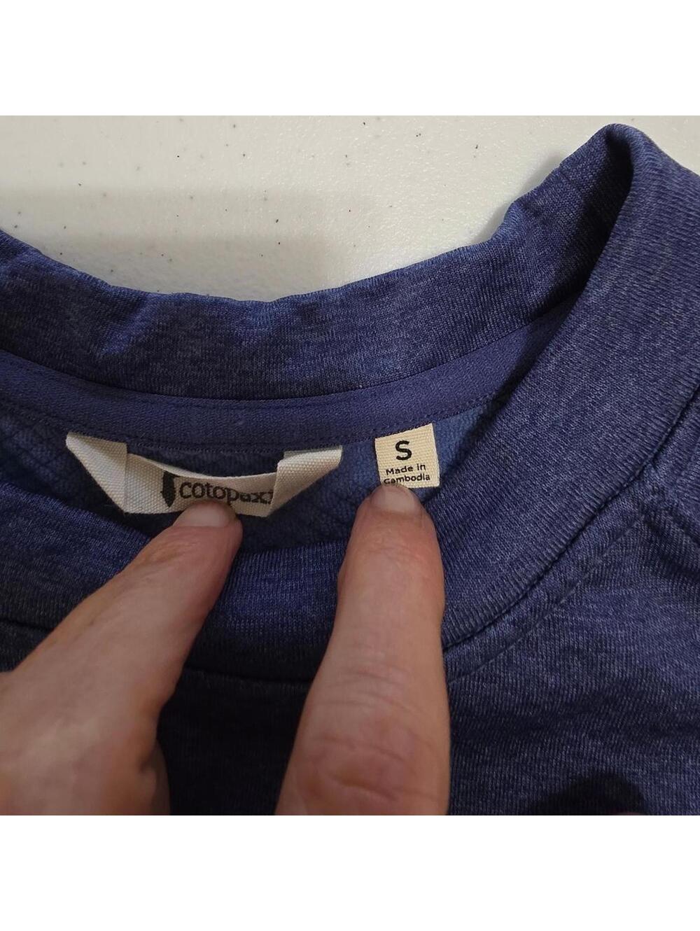 Cotopaxi Blue and Green Striped Sweatshirt - Picture 6 of 8